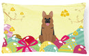Easter Eggs German Shepherd Decorative Throw Pillow 12x16 Indoor Outdoor Accent Cushion, Fabric Cover with Insert for Sofa, Bed, Porch & Living Room