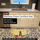Easter Eggs German Shepherd Memory Foam Kitchen Mat Machine Washable Anti-Fatigue Cushion Comfort Bath or Kitchen Rug