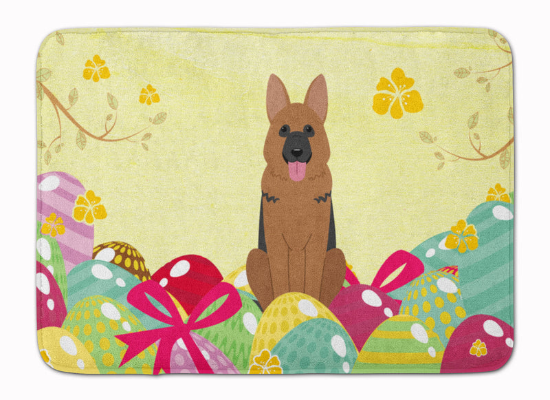 Easter Eggs German Shepherd Machine Washable Memory Foam Mat BB6067RUG