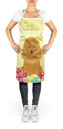 Easter Eggs Poodle Tan Apron Cooking Kitchen Server Baking Crafts Gardening for Adult Women Men, Unisex, Large, Multicolor