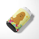 Easter Eggs Poodle Tan Can or Bottle Hugger Cooler Sleeve for Standard 12 oz Cans, Insulated Foam Beer & Soda Can Hugger Reusable
