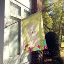 Easter Eggs Poodle White House Flag 28x40 Porch Sleeve Pole Decorative Outside Yard Banner Artwork Wall Hanging, Polyester