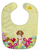 Easter Eggs Brittany Spaniel Baby Bib Easy-Clean Baby Bib Baby Feeding Accessory Baby Mealtime Essential, 10 x 13, Multicolor