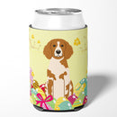 Easter Eggs Brittany Spaniel Can or Bottle Hugger Cooler Sleeve for Standard 12 oz Cans, Insulated Foam Beer & Soda Can Hugger Reusable