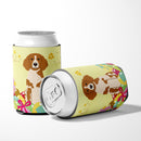 Easter Eggs Brittany Spaniel Can or Bottle Hugger Cooler Sleeve for Standard 12 oz Cans, Insulated Foam Beer & Soda Can Hugger Reusable