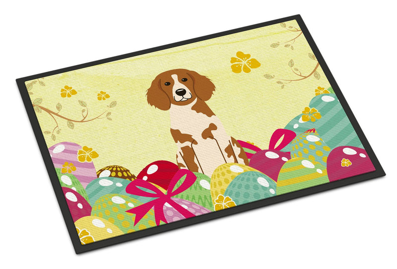 Easter Eggs Brittany Spaniel Indoor or Outdoor Mat 24x36 BB6072JMAT