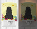 Easter Eggs Bouvier des Flandres Ceramic Night Light Compact, UL-Certified, Ideal for Bedroom, Bathroom, Nursery, Hallway, Kitchen, 6x4x3, Multicolor