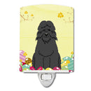 Easter Eggs Bouvier des Flandres Ceramic Night Light Compact, UL-Certified, Ideal for Bedroom, Bathroom, Nursery, Hallway, Kitchen, 6x4x3, Multicolor
