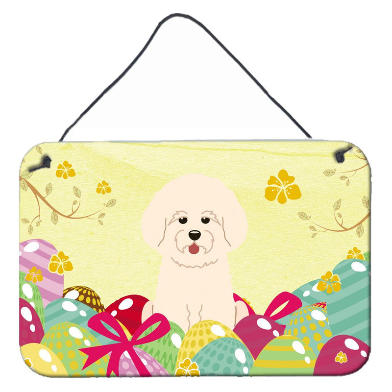 Easter Eggs Bichon Frise Wall or Door Hanging Prints BB6075DS812