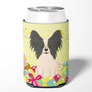 Easter Eggs Papillon Black White Can or Bottle Hugger Cooler Sleeve for Standard 12 oz Cans, Insulated Foam Beer & Soda Can Hugger Reusable