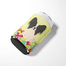 Easter Eggs Papillon Black White Can or Bottle Hugger Cooler Sleeve for Standard 12 oz Cans, Insulated Foam Beer & Soda Can Hugger Reusable