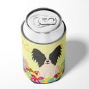 Easter Eggs Papillon Black White Can or Bottle Hugger Cooler Sleeve for Standard 12 oz Cans, Insulated Foam Beer & Soda Can Hugger Reusable