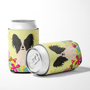 Easter Eggs Papillon Black White Can or Bottle Hugger Cooler Sleeve for Standard 12 oz Cans, Insulated Foam Beer & Soda Can Hugger Reusable