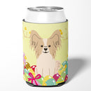 Easter Eggs Papillon Sable White Can or Bottle Hugger Cooler Sleeve for Standard 12 oz Cans, Insulated Foam Beer & Soda Can Hugger Reusable