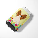 Easter Eggs Papillon Red White Can or Bottle Hugger Cooler Sleeve for Standard 12 oz Cans, Insulated Foam Beer & Soda Can Hugger Reusable
