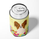 Easter Eggs Papillon Red White Can or Bottle Hugger Cooler Sleeve for Standard 12 oz Cans, Insulated Foam Beer & Soda Can Hugger Reusable