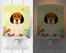 Easter Eggs Petit Basset Griffon Veenden Ceramic Night Light Compact, UL-Certified, Ideal for Bedroom, Bathroom, Nursery, Hallway, Kitchen, 6x4x3, Multicolor