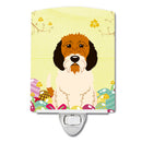 Easter Eggs Petit Basset Griffon Veenden Ceramic Night Light Compact, UL-Certified, Ideal for Bedroom, Bathroom, Nursery, Hallway, Kitchen, 6x4x3, Multicolor