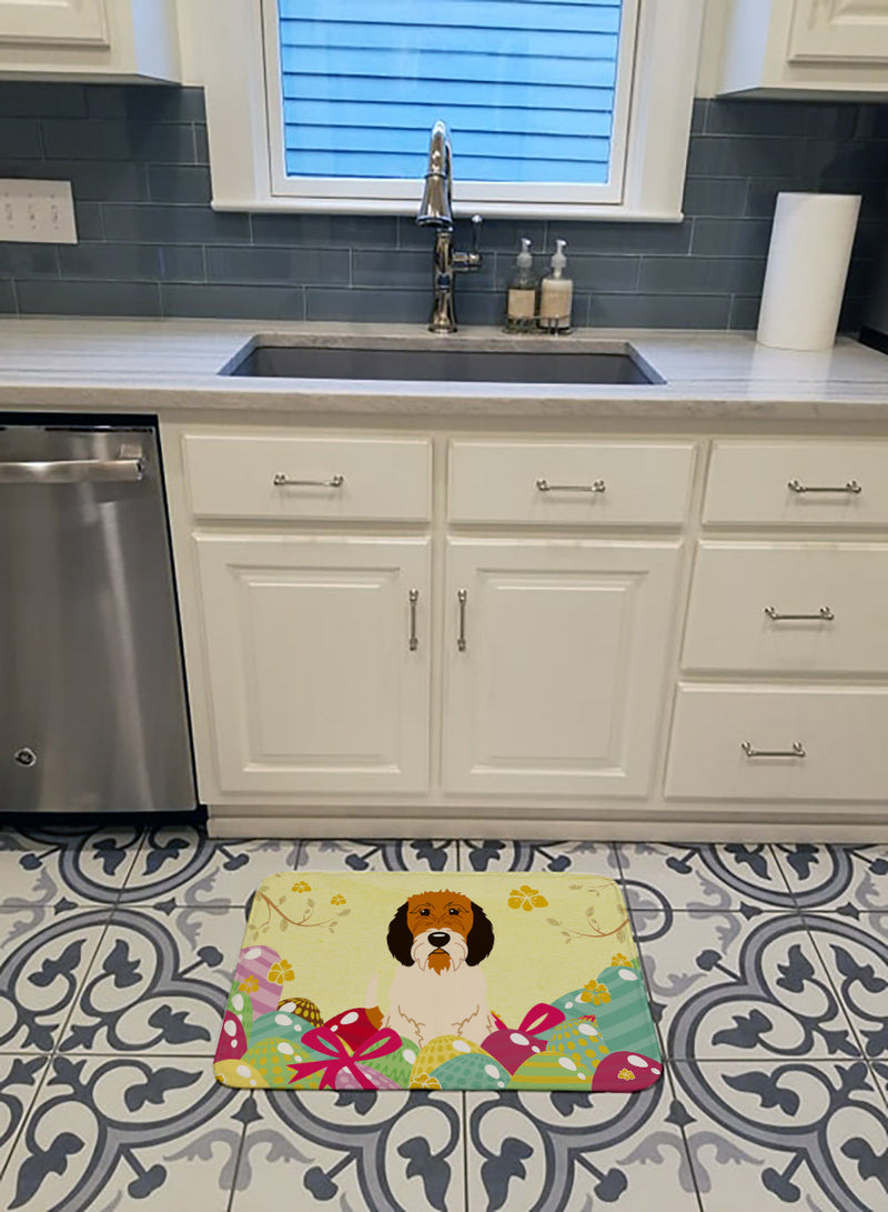 Easter Eggs Petit Basset Griffon Veenden Machine Washable Memory Foam Mat BB6079RUG