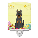 Easter Eggs Beauce Shepherd Dog Ceramic Night Light Compact, UL-Certified, Ideal for Bedroom, Bathroom, Nursery, Hallway, Kitchen, 6x4x3, Multicolor