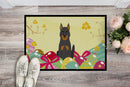 Easter Eggs Beauce Shepherd Dog Doormat Indoor Outdoor 24H X 36W Front Door Mat Rugs for Entryway, Non Slip Washable Low Pile,