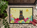 Easter Eggs Beauce Shepherd Dog Doormat Indoor Outdoor 24H X 36W Front Door Mat Rugs for Entryway, Non Slip Washable Low Pile,