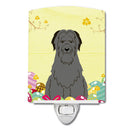 Easter Eggs Briard Black Ceramic Night Light Compact, UL-Certified, Ideal for Bedroom, Bathroom, Nursery, Hallway, Kitchen, 6x4x3, Multicolor