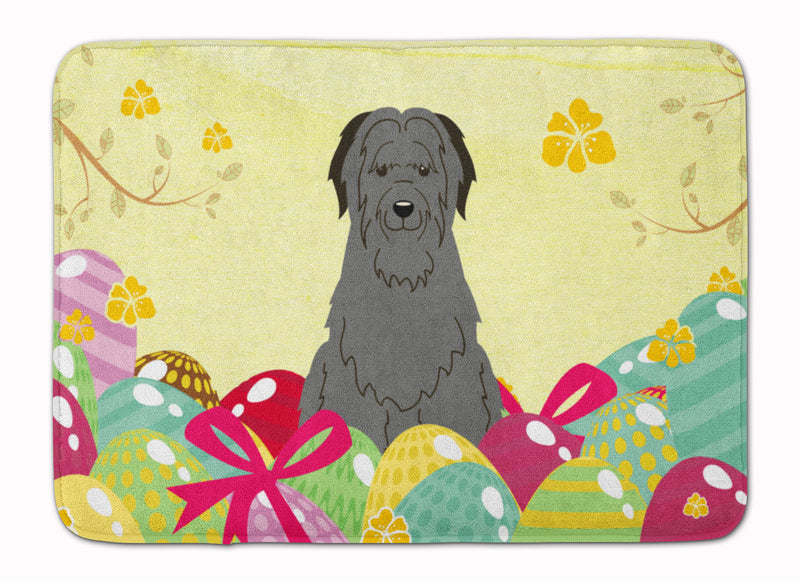 Easter Eggs Briard Black Machine Washable Memory Foam Mat BB6081RUG