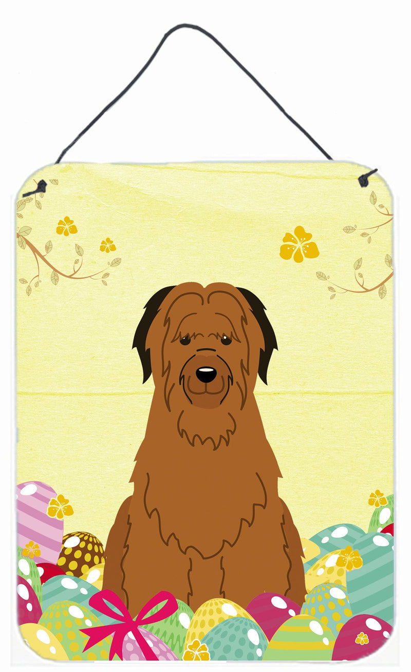 Easter Eggs Briard Brown Wall or Door Hanging Prints BB6082DS1216