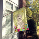 Easter Eggs Great Pyrenese House Flag 28x40 Porch Sleeve Pole Decorative Outside Yard Banner Artwork Wall Hanging, Polyester