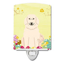 Easter Eggs Great Pyrenese Ceramic Night Light Compact, UL-Certified, Ideal for Bedroom, Bathroom, Nursery, Hallway, Kitchen, 6x4x3, Multicolor