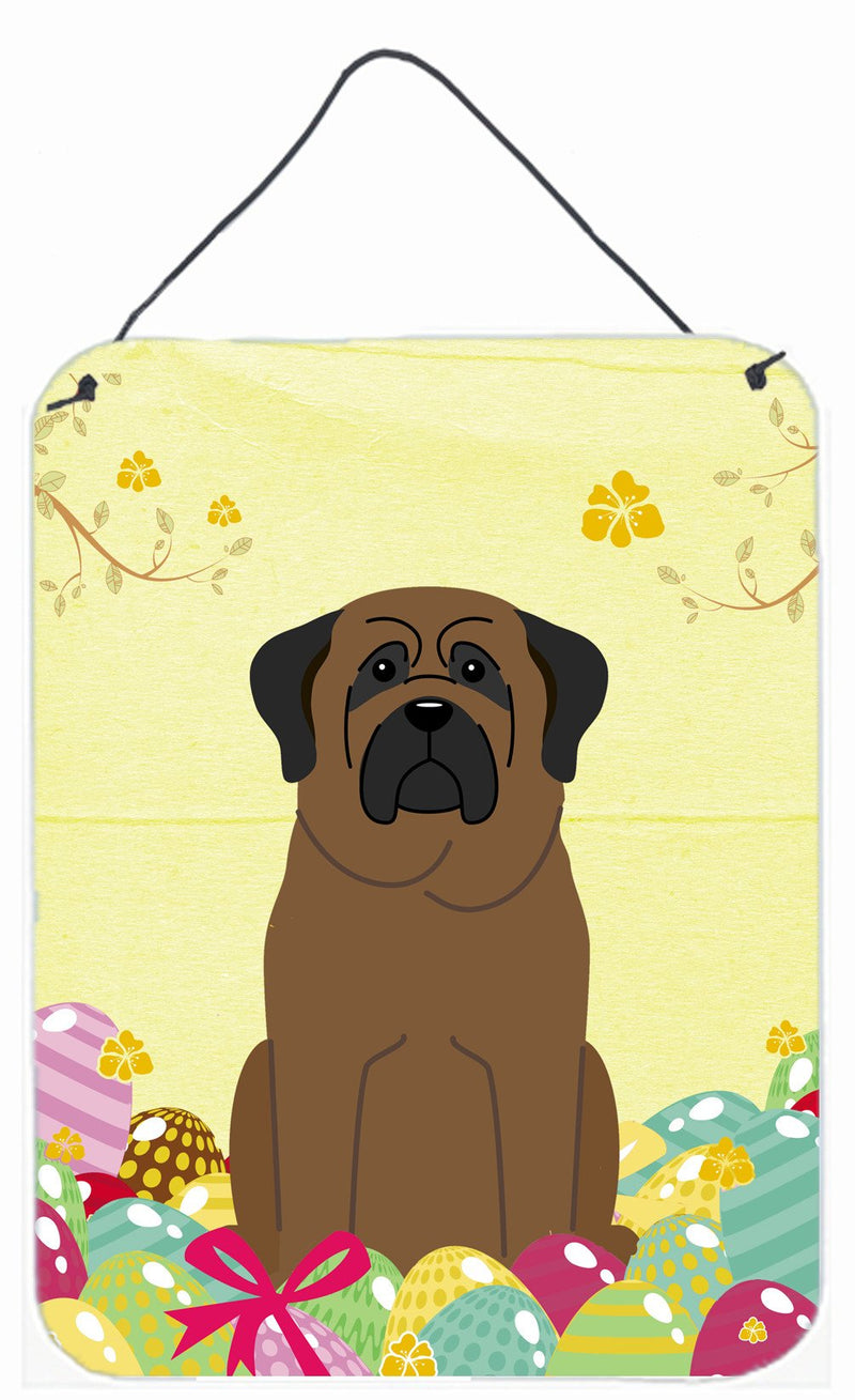 Easter Eggs Bullmastiff Wall or Door Hanging Prints BB6084DS1216