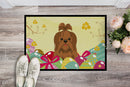 Easter Eggs Shih Tzu Silver Chocolate Doormat Indoor Outdoor 24H X 36W Front Door Mat Rugs for Entryway, Non Slip Washable Low Pile,