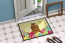 Easter Eggs Shih Tzu Silver Chocolate Doormat Indoor Outdoor 24H X 36W Front Door Mat Rugs for Entryway, Non Slip Washable Low Pile,
