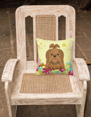 Easter Eggs Shih Tzu Silver Chocolate Decorative Throw Pillow 18x18 Indoor Outdoor Accent Cushion, Fabric Cover with Insert for Sofa, Bed, Porch & Living Room