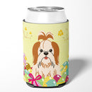 Easter Eggs Shih Tzu Red White Can or Bottle Hugger Cooler Sleeve for Standard 12 oz Cans, Insulated Foam Beer & Soda Can Hugger Reusable