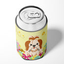 Easter Eggs Shih Tzu Red White Can or Bottle Hugger Cooler Sleeve for Standard 12 oz Cans, Insulated Foam Beer & Soda Can Hugger Reusable