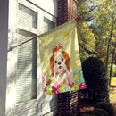 Easter Eggs Shih Tzu Red White House Flag 28x40 Porch Sleeve Pole Decorative Outside Yard Banner Artwork Wall Hanging, Polyester