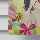 Easter Eggs Shih Tzu Black White House Flag 28x40 Porch Sleeve Pole Decorative Outside Yard Banner Artwork Wall Hanging, Polyester