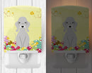 Easter Eggs Bedlington Terrier Blue Ceramic Night Light Compact, UL-Certified, Ideal for Bedroom, Bathroom, Nursery, Hallway, Kitchen, 6x4x3, Multicolor