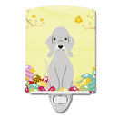 Easter Eggs Bedlington Terrier Blue Ceramic Night Light Compact, UL-Certified, Ideal for Bedroom, Bathroom, Nursery, Hallway, Kitchen, 6x4x3, Multicolor