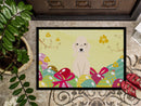 Easter Eggs Bedlington Terrier Sandy Doormat Indoor Outdoor 18H X 27W Front Door Mat Rugs for Entryway, Non Slip Washable