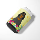 Easter Eggs Cocker Spaniel Black Tan Can or Bottle Hugger Cooler Sleeve for Standard 12 oz Cans, Insulated Foam Beer & Soda Can Hugger Reusable