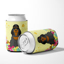 Easter Eggs Cocker Spaniel Black Tan Can or Bottle Hugger Cooler Sleeve for Standard 12 oz Cans, Insulated Foam Beer & Soda Can Hugger Reusable