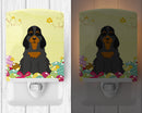 Easter Eggs Cocker Spaniel Black Tan Ceramic Night Light Compact, UL-Certified, Ideal for Bedroom, Bathroom, Nursery, Hallway, Kitchen, 6x4x3, Multicolor