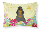Easter Eggs Cocker Spaniel Black Tan Standard Pillowcase Lightweight Super Soft Easy Care Decorative Artwork Pillowcase, Standard