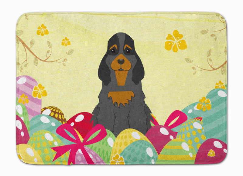 Easter Eggs Cocker Spaniel Black Tan Machine Washable Memory Foam Mat BB6093RUG