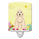 Easter Eggs Cocker Spaniel Buff Ceramic Night Light Compact, UL-Certified, Ideal for Bedroom, Bathroom, Nursery, Hallway, Kitchen, 6x4x3, Multicolor