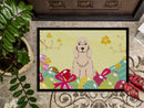 Easter Eggs Cocker Spaniel Buff Doormat Indoor Outdoor 24H X 36W Front Door Mat Rugs for Entryway, Non Slip Washable Low Pile,