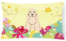 Easter Eggs Cocker Spaniel Buff Decorative Throw Pillow 12x16 Indoor Outdoor Accent Cushion, Fabric Cover with Insert for Sofa, Bed, Porch & Living Room